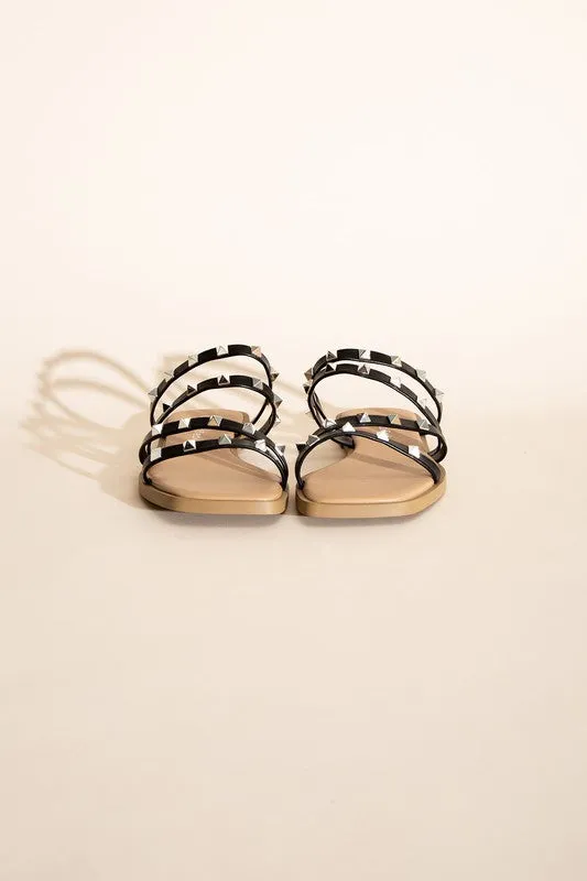 TEMIRA STUD FLAT SLIDES
