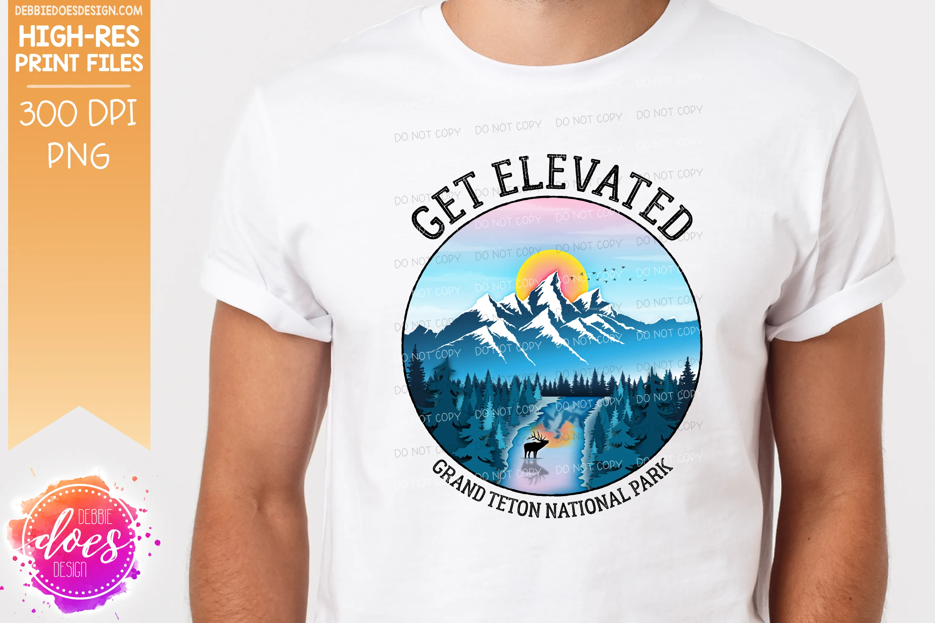 The Beautiful Grand Teton Bundle - Includes 14 files! - Sublimation/Printable Design