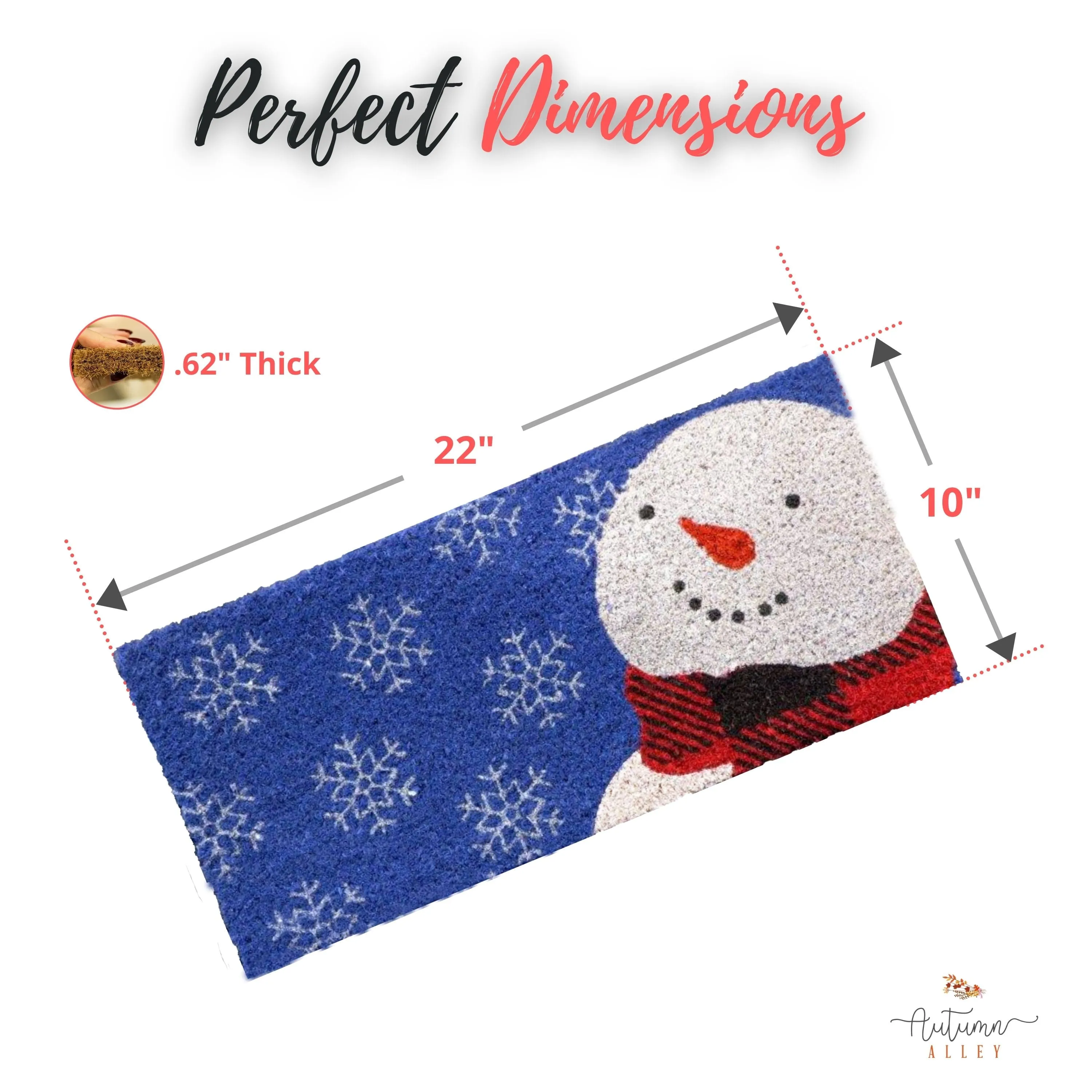 Welcome Mat Coir Insert - Snowman