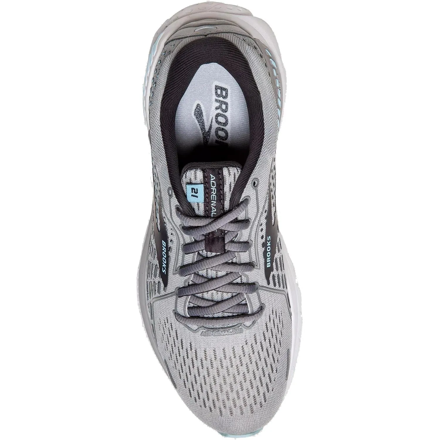 Women's Brooks Adrenaline GTS 21 Oyster/Alloy/Light Blue Mesh